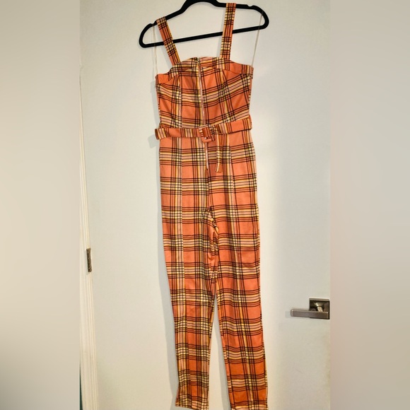 Almost Famous Pants & Jumpsuits Plaid Jumpsuit Poshmark